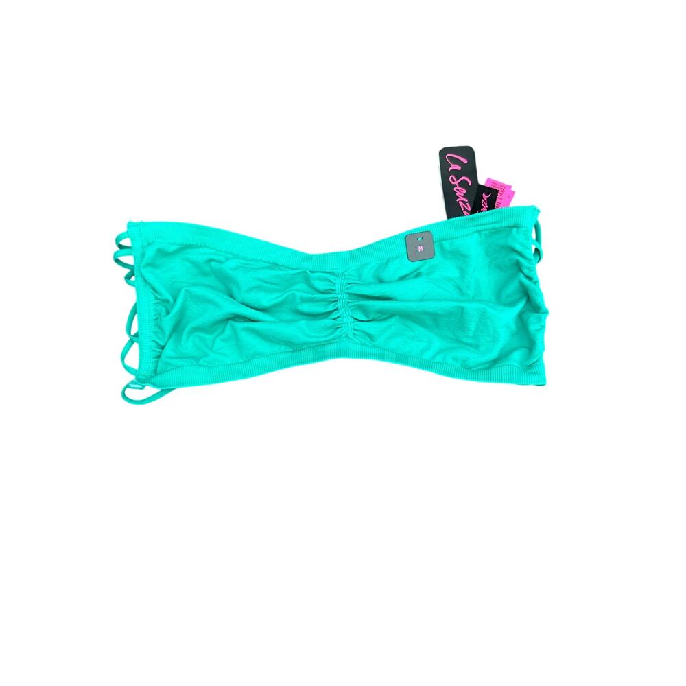 Nwt La Senza Women's Green Strapless Wireless Bra Size Medium